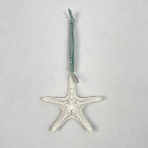 Christmas Ornament White Starfish Resin Remembering Always Dated 2017 Holiday